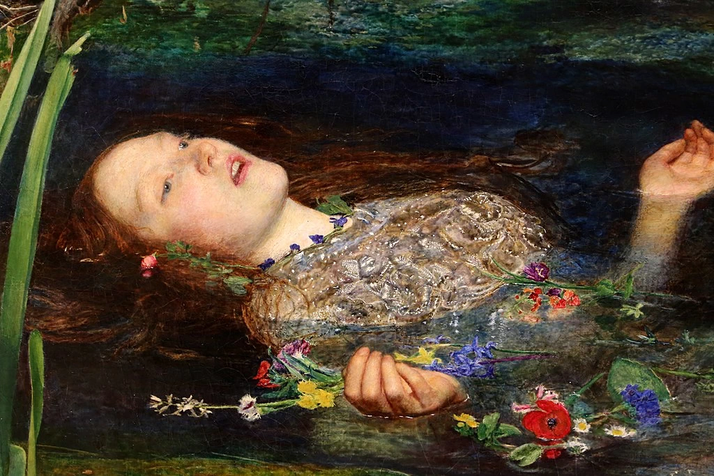 Ofelia - Tate Britain, Londra, dettaglio